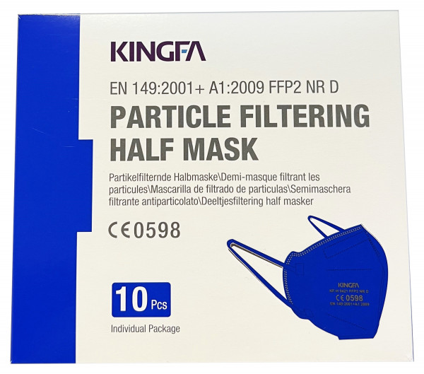 Kingfa FFP2 Atemschutzmaske blau (10er Box)