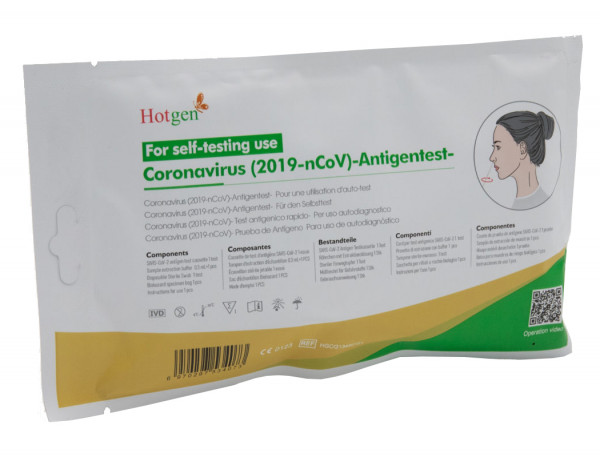 Hotgen CE-Zertifiziert im Softbag - Hotgen Schnelltest (1er) mit CE 0123 - Hotgen Coronavirus 2019-n